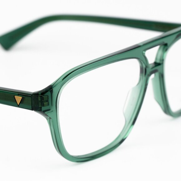 Bottega Veneta BV1294O 003 Green Pilot Women Eyeglasses BRAND NEW - Picture 7 of 12